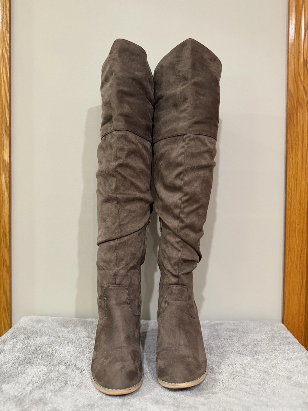 Journee Collection Over-the-Knee Slouch Boots - Brown